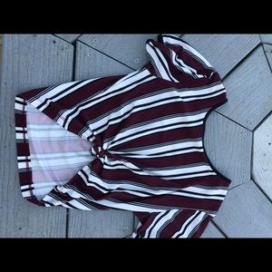 Cropped striped shirt